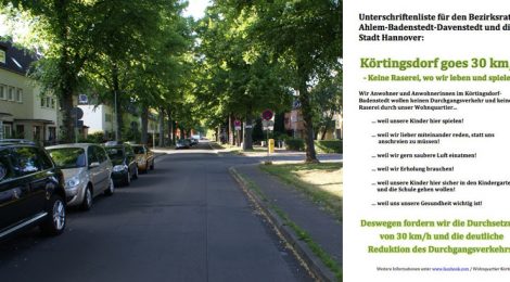 Unterschriftensammlung Körtingsdorf