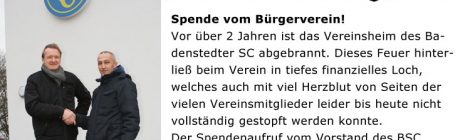 Spende vom Bürgerverein!