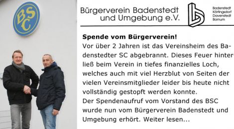 Spende vom Bürgerverein!